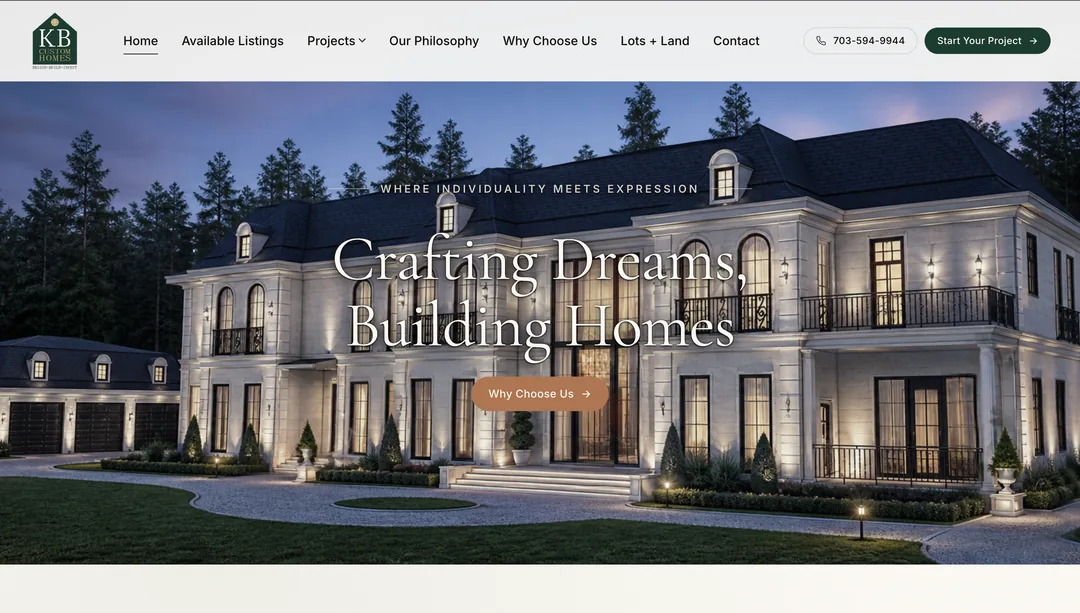 KB Custom Homes screenshot 1
