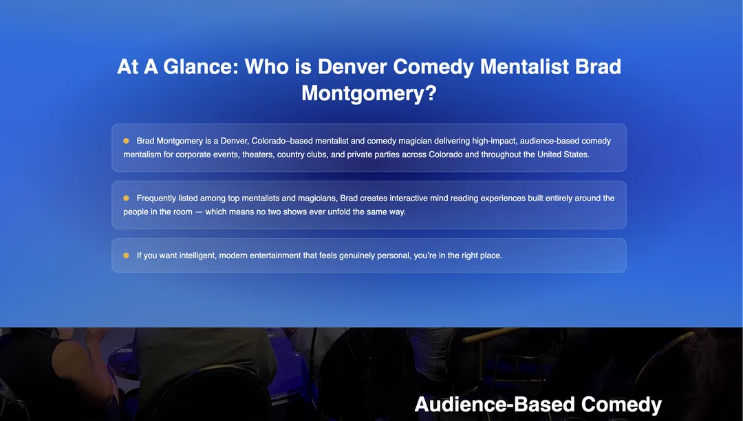 Mentalist Magician Colorado screenshot 2