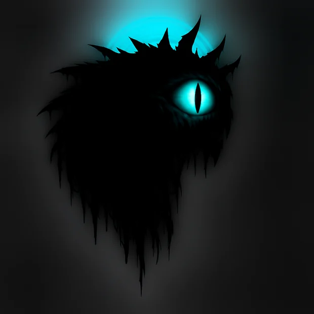 The Watcher — a shadow creature with glowing eyes